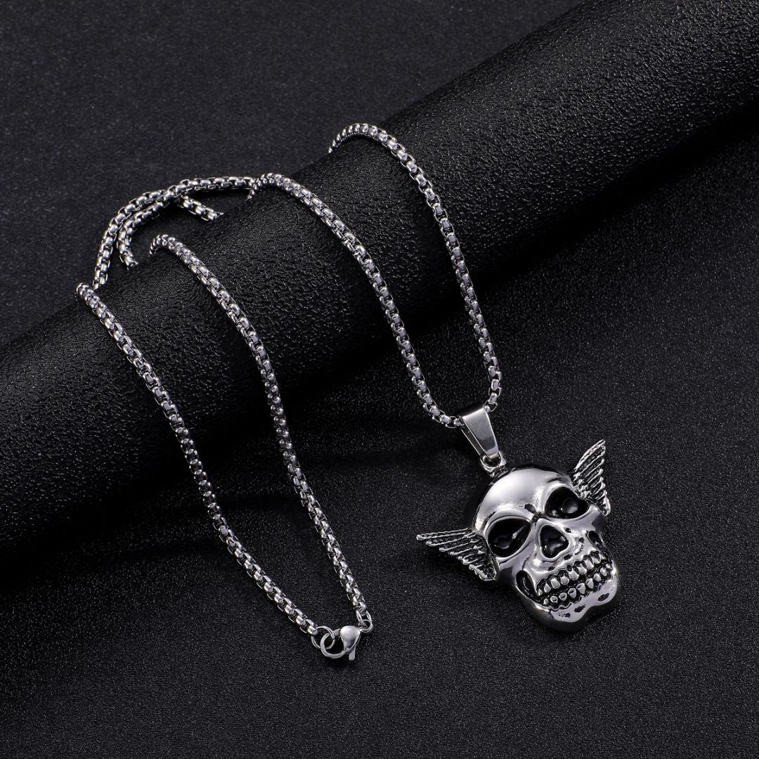 Skull w/wings Pendent