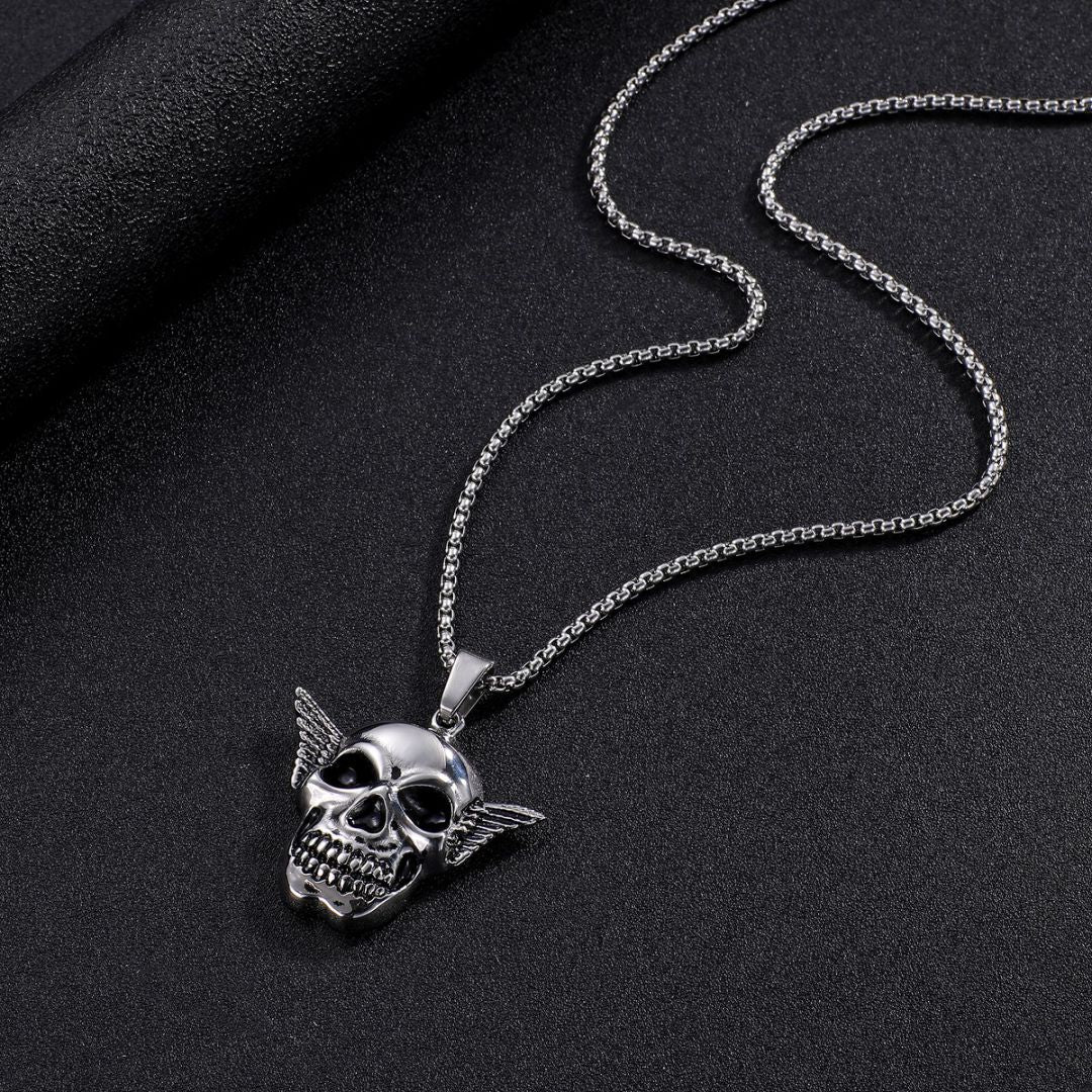 Skull w/wings Pendent