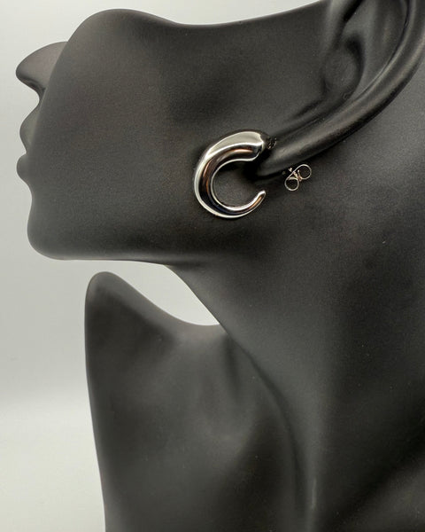 Aros de plata pequeños modernos