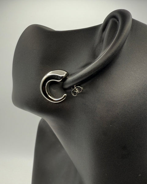 Aros de plata pequeños modernos