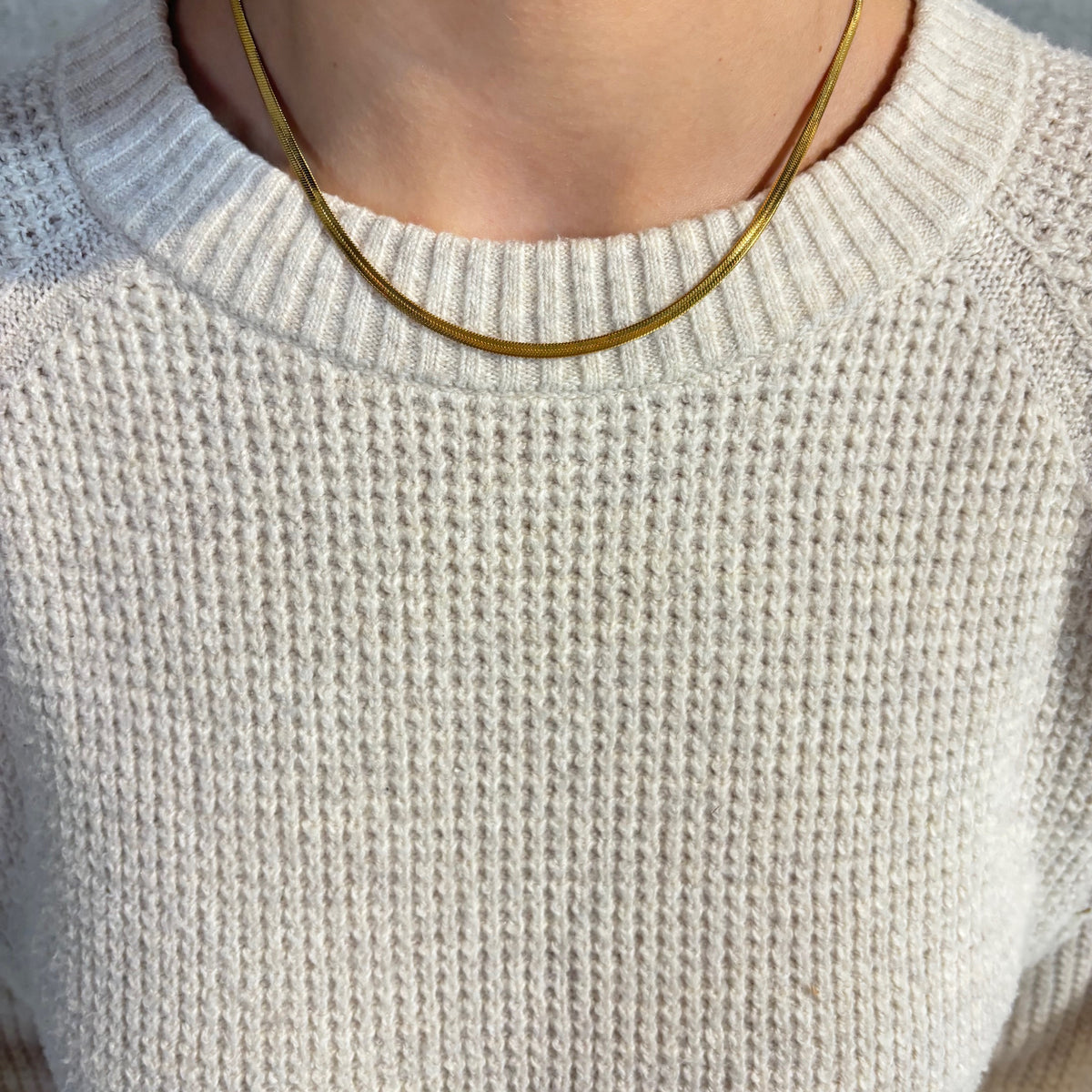 Gold Wheat Chain with Heart Extender- Made from Stainless Steel