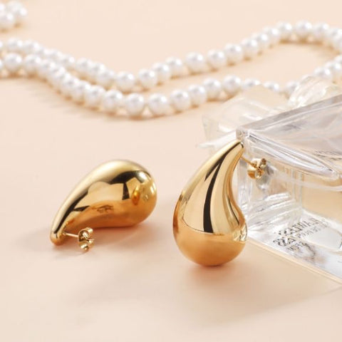 Gold Tear Drop Stud