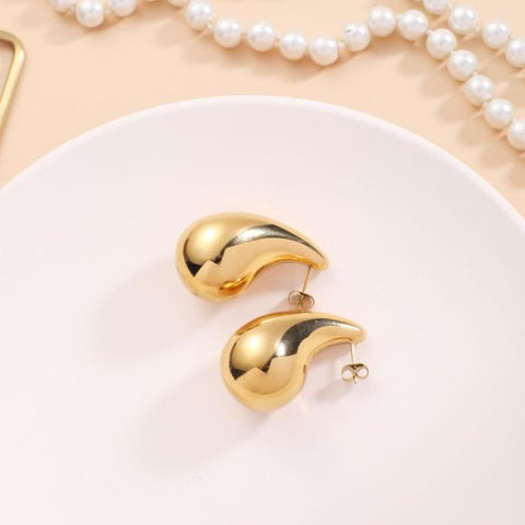 Gold Tear Drop Stud