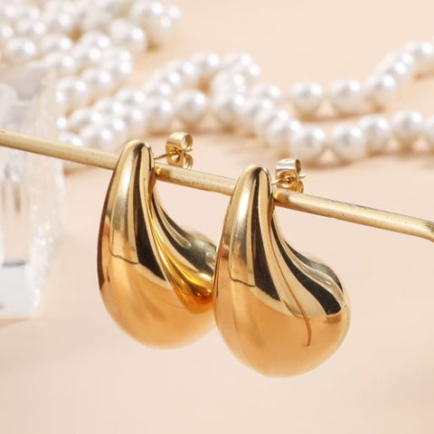 Gold Tear Drop Stud