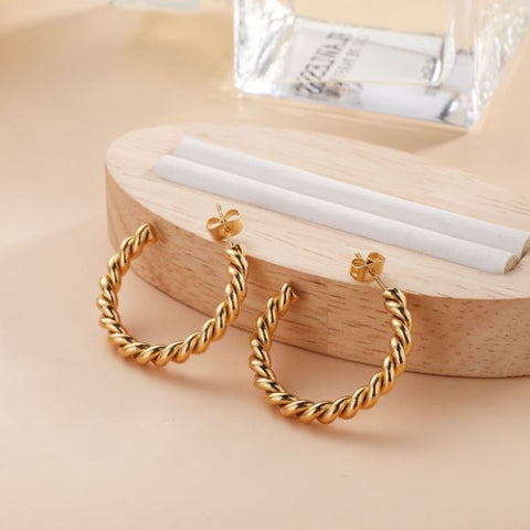 Gold Helix Earrings