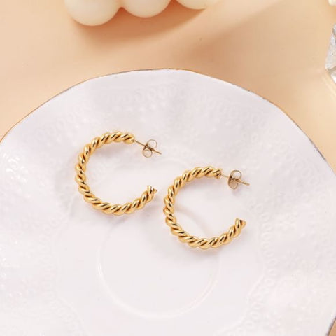 Gold Helix Earrings