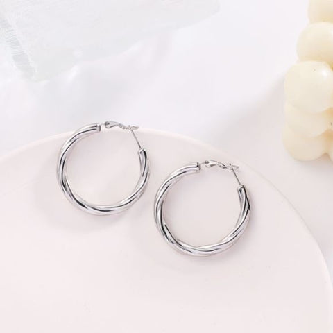 Silver Hoop Earrings