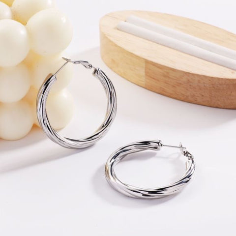 Silver Hoop Earrings