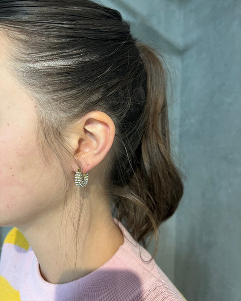 Gold Stainless Steel Beaded Earrings - Small Size