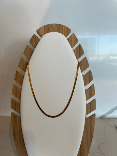 Gold Wheat Chain with Heart Extender- Made from Stainless Steel