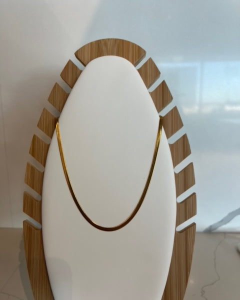 Gold Wheat Chain with Heart Extender- Made from Stainless Steel